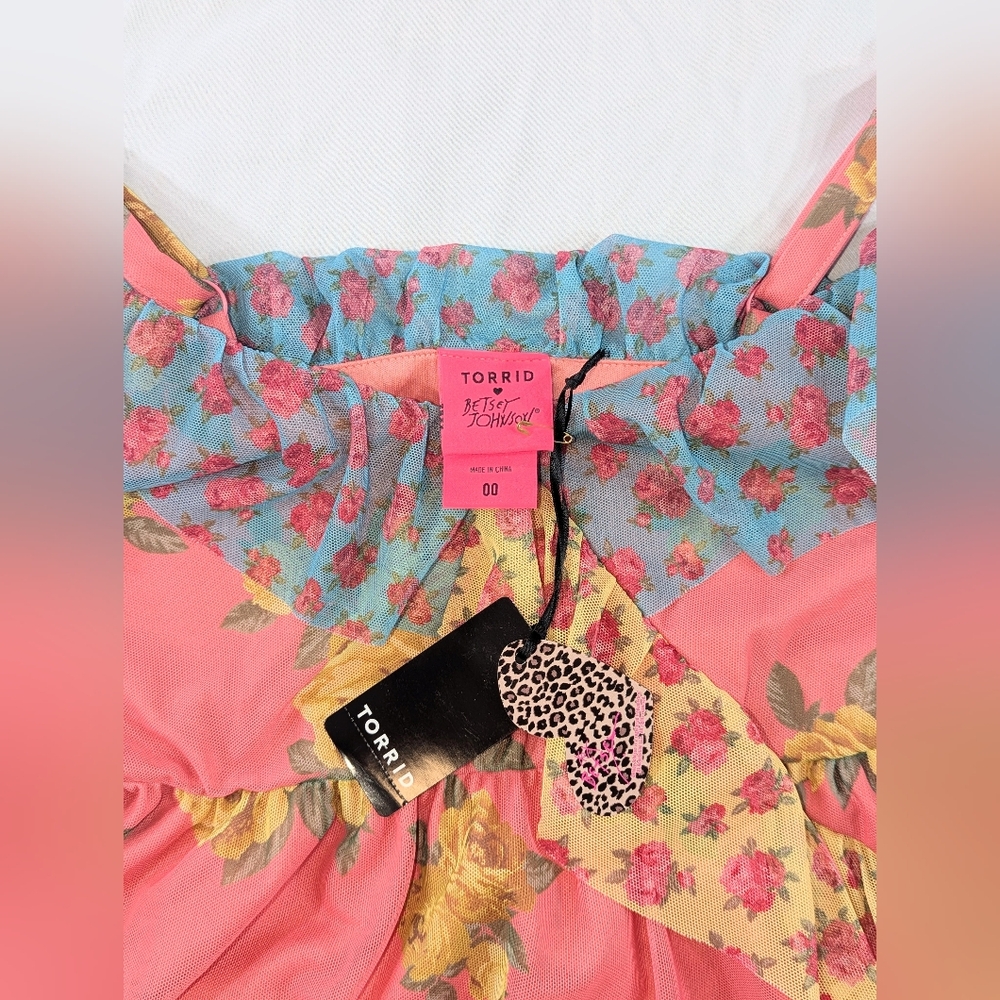 š Betsy Johnson X Torrid Mesh Ruffle Maxi (Torrid 00) - Picture 4 of 14